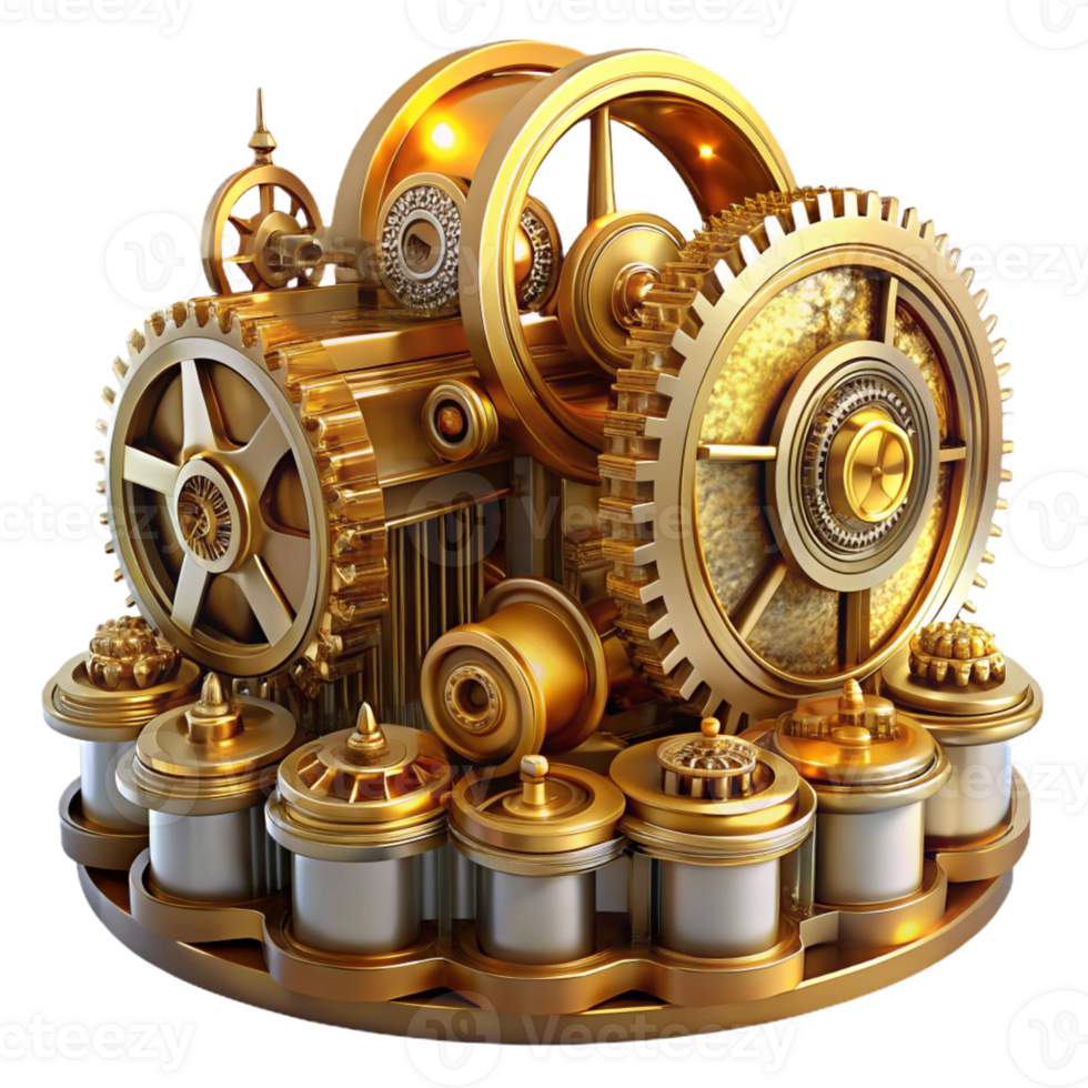 wonderful classic An Intricate Clockwork City with Gears A genuine png