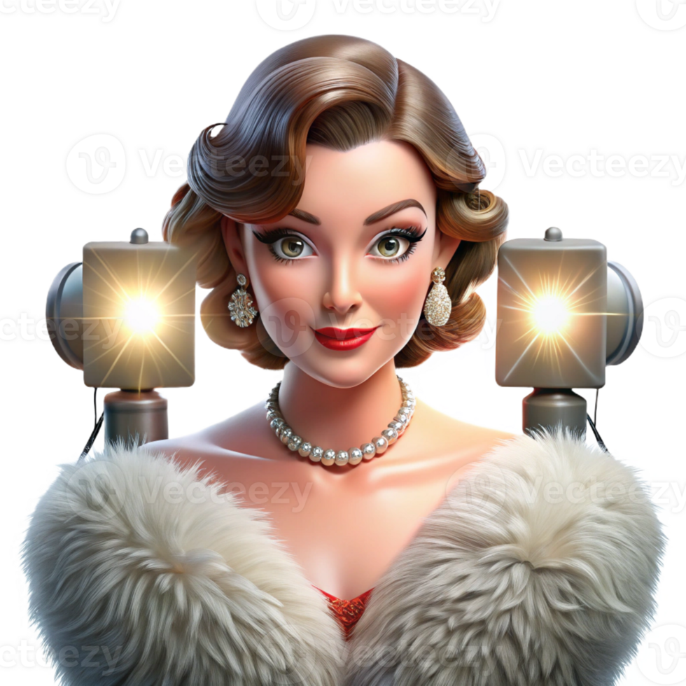 magnificent traditional Portrait of a Glamorous Movie Star With png