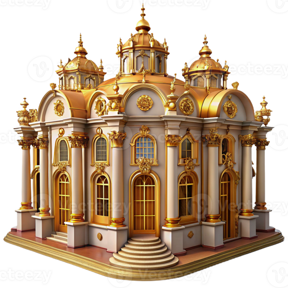 stunning traditional An Ornate Baroque Palace Gold and Marble premium png