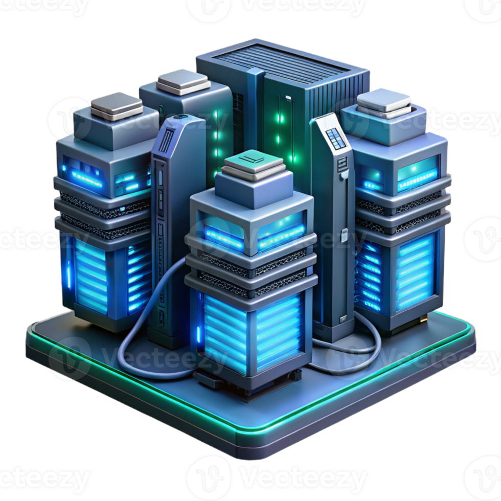extraordinary abstract A Futuristic Server Room with Rows of Glo professional png