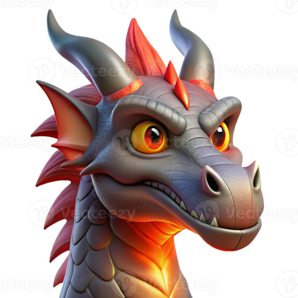 elegant classic Regal Dragon Portrait Iridescent Scales exclusive png