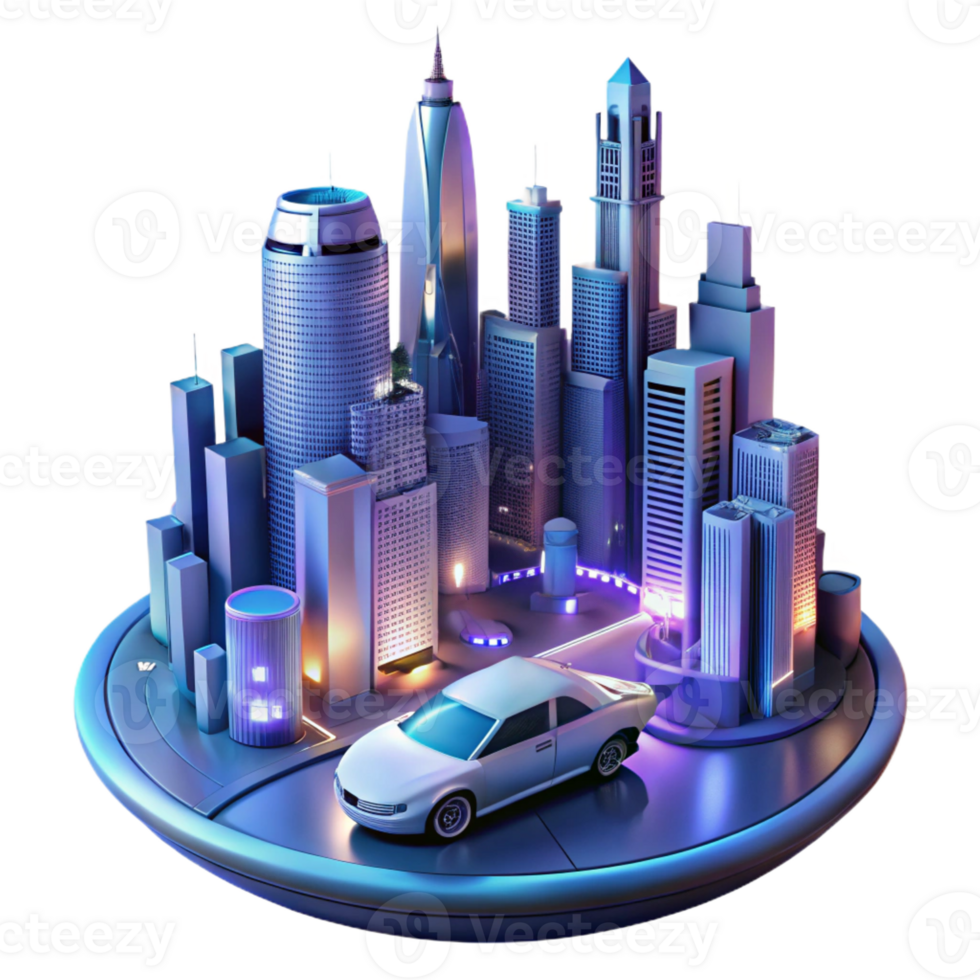 stunning vintage A Futuristic Cityscape at Night Flying C detailed png