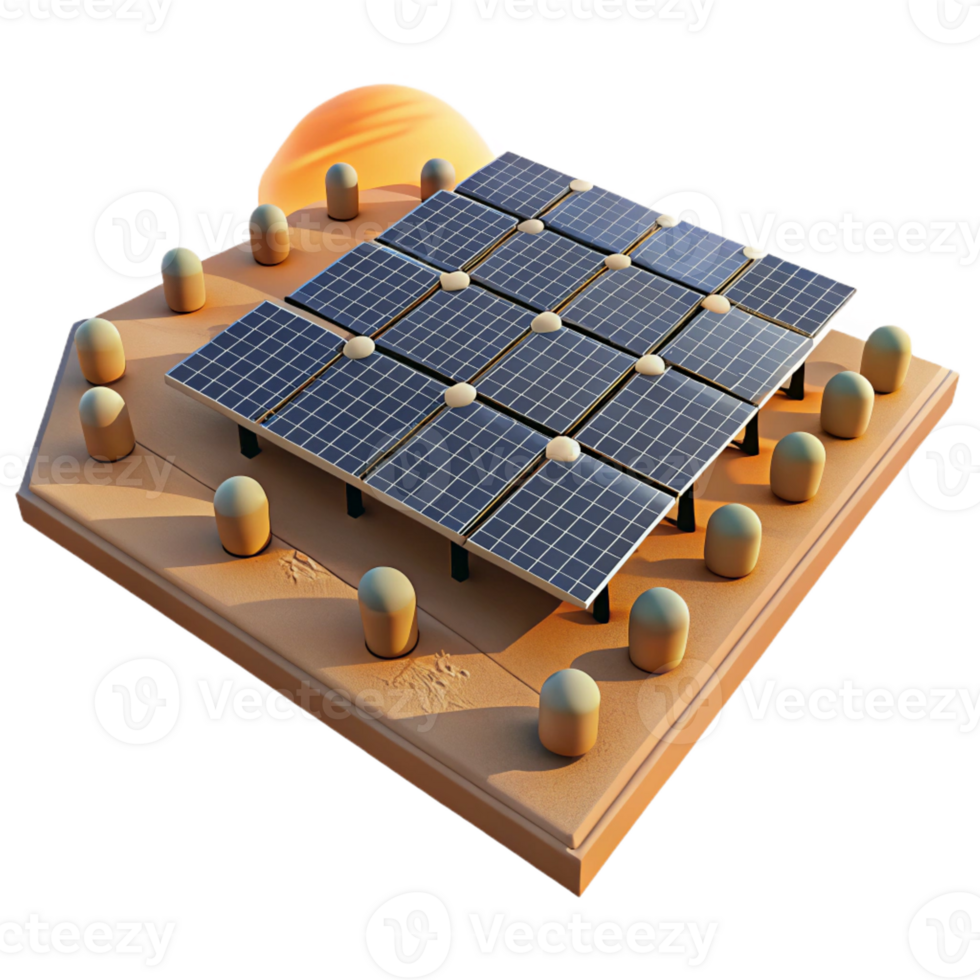wonderful modern A Solar Panel Farm Stretching Across a Va original png