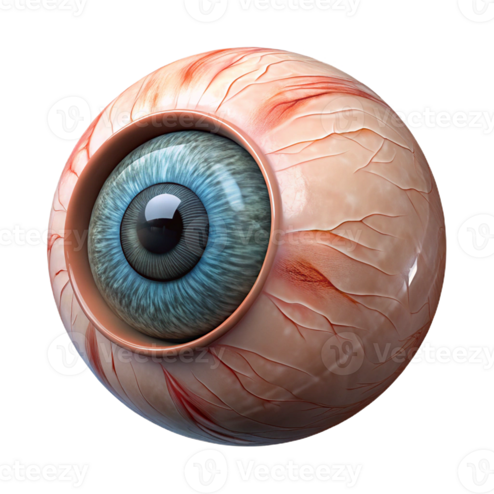 extraordinary creative Zoomed Human Eye Digital Rendering 4K png