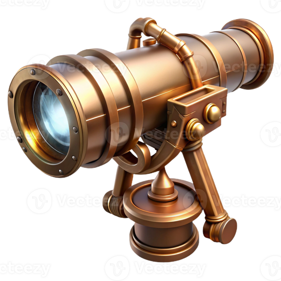 dramatic rustic A Steampunk Telescope Brass and Copper I original png