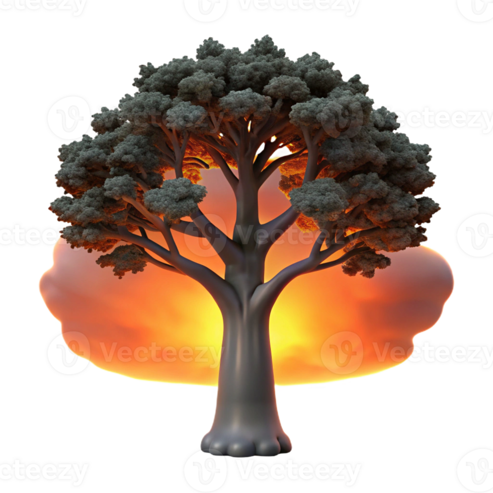 impressive rustic A Lone Weathered Oak Tree Silhouetted Ag high resolution png