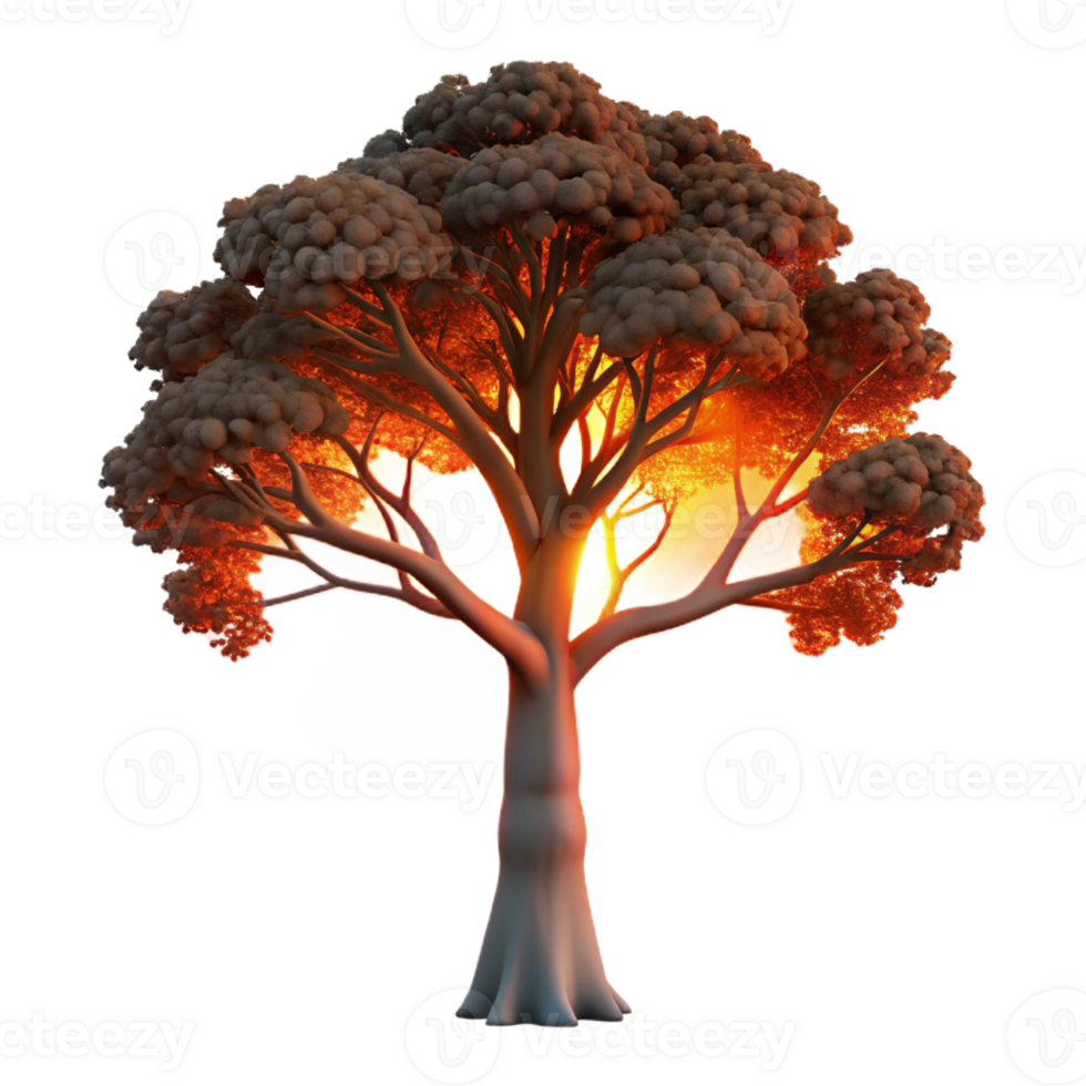 magnificent traditional A Lone Weathered Oak Tree Silhouetted Ag premium png