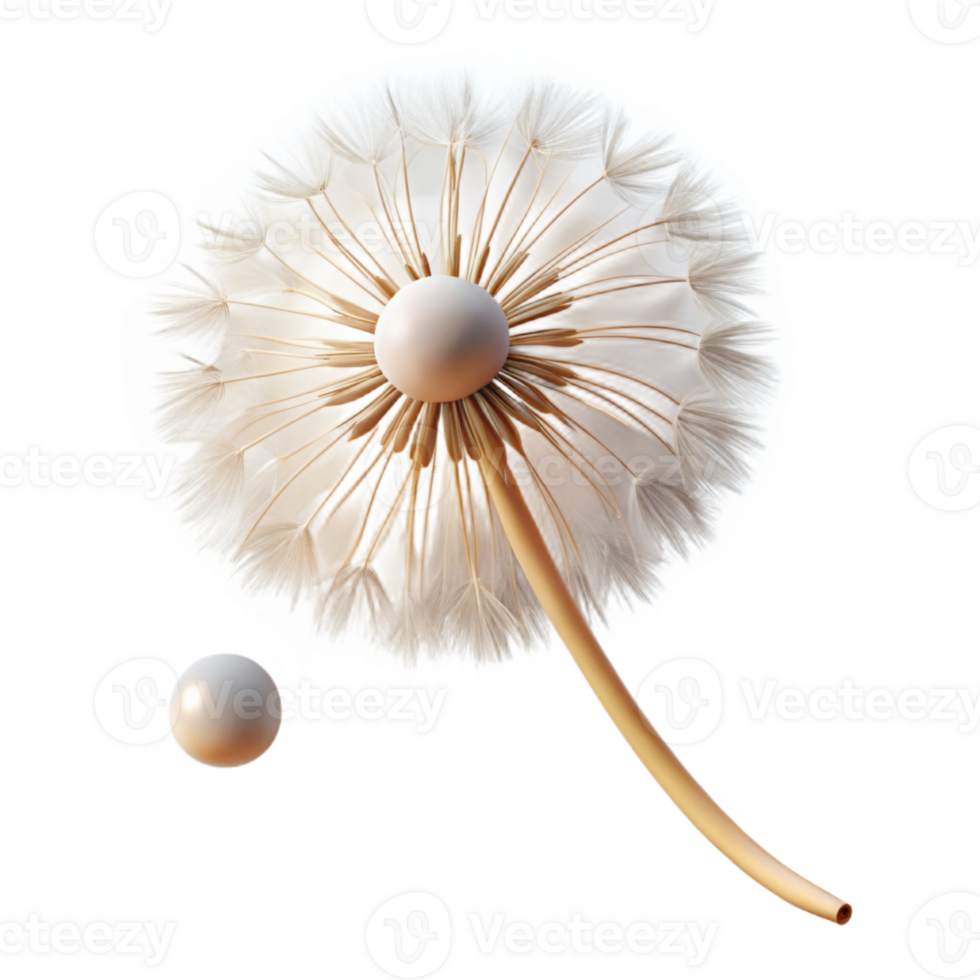 elegant classic Dandelion Seed Floating in Ai exclusive png