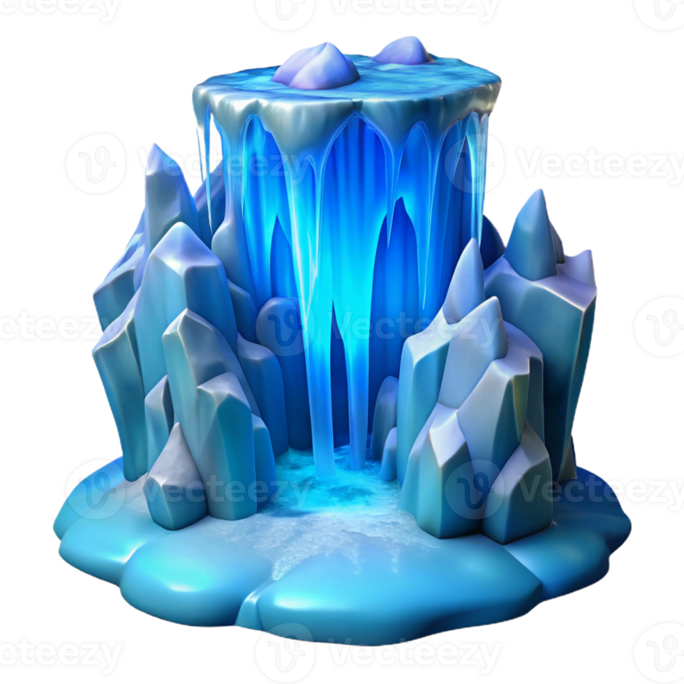 extraordinary modern A Frozen Waterfall Icy Blue Hues Drama original png