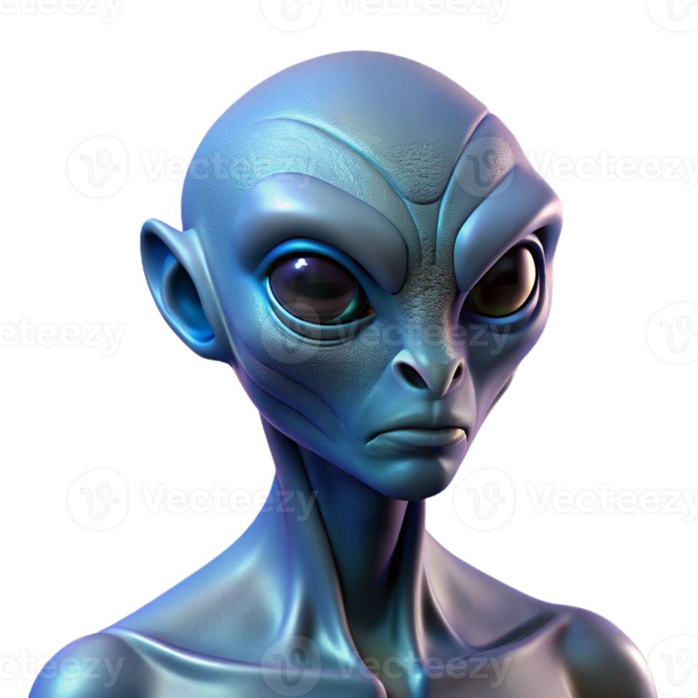 serene creative A Close Up Portrait of an Alien with Iride genuine png