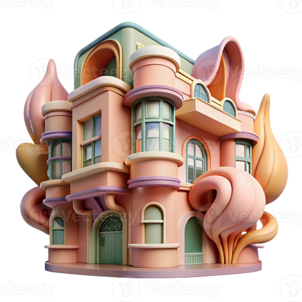 wonderful creative Art Nouveau Apartment Building Facade exclusive png