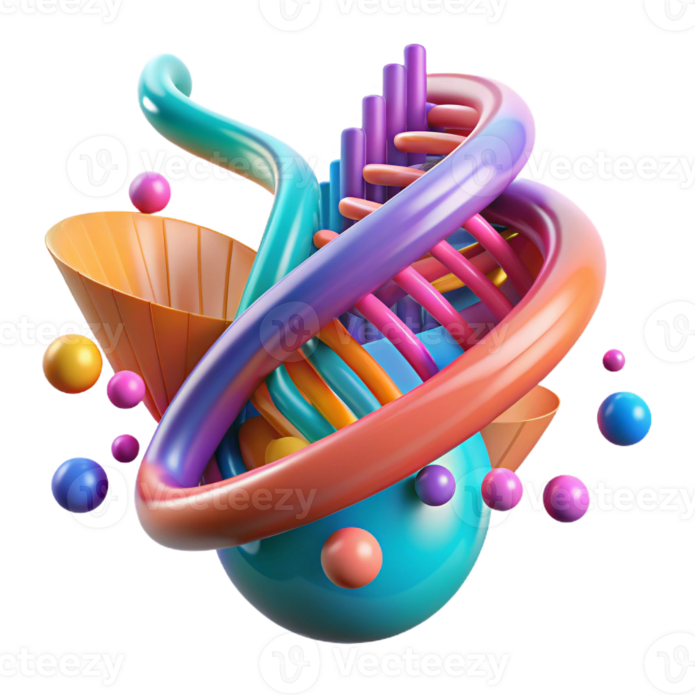 magnificent creative Dna Strand in Cyberspace authentic png