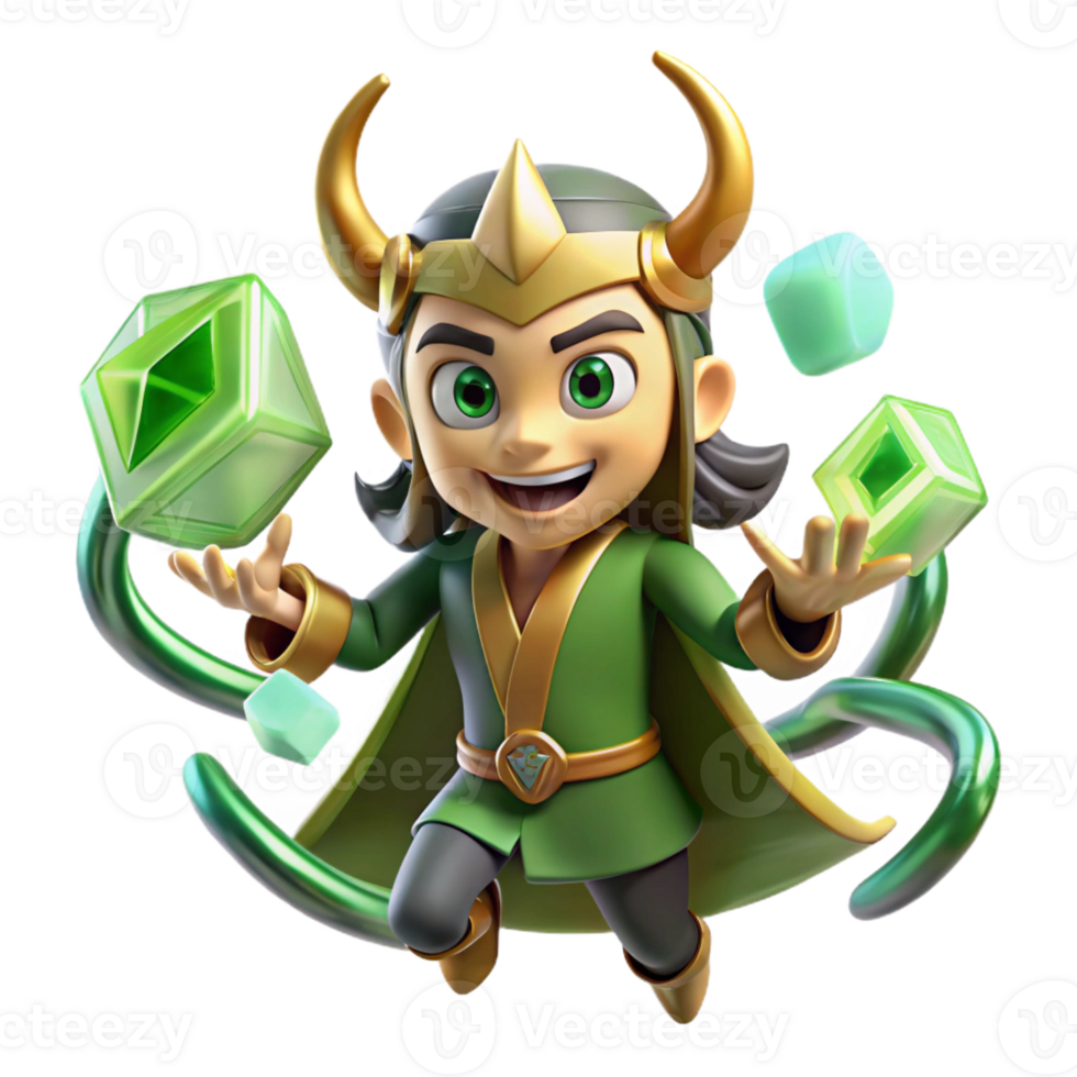 extraordinary traditional A Mischievous Loki Transforming Into a S professional png