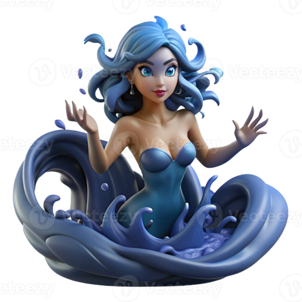 serene abstract Siren Luring Sailors to Doom authentic png