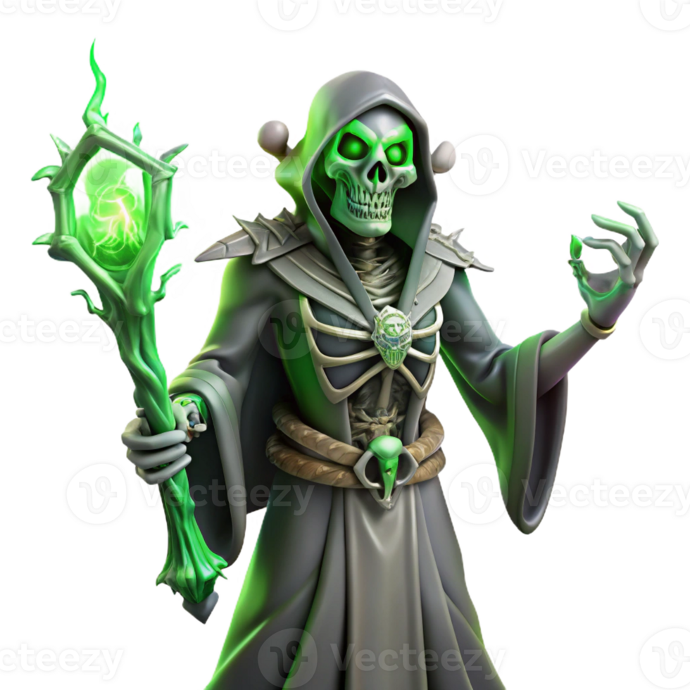 vibrant rustic A Powerful Lich Casting a Spell in a Dar original png