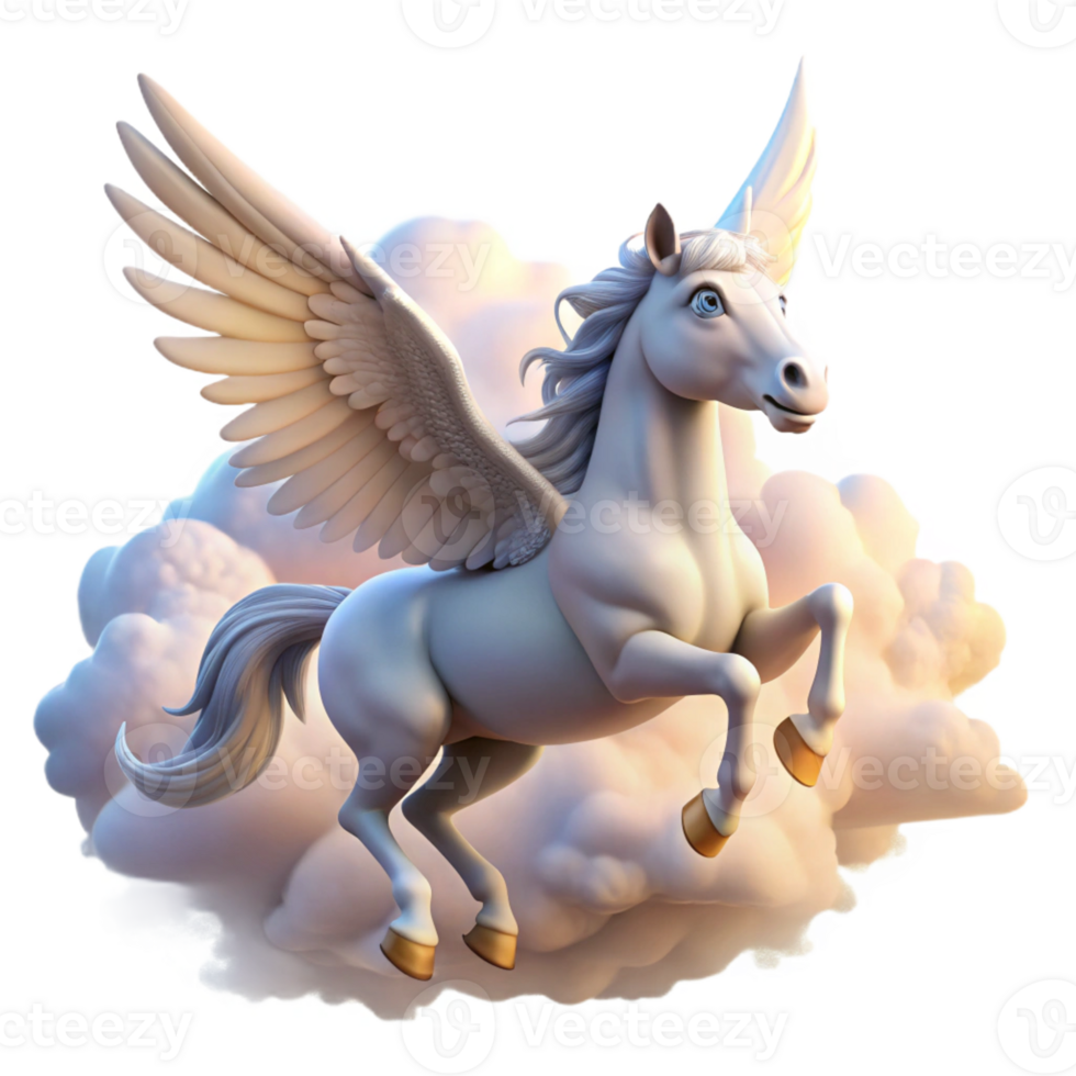extraordinary abstract A Graceful Pegasus Soaring Through the Cl exclusive png