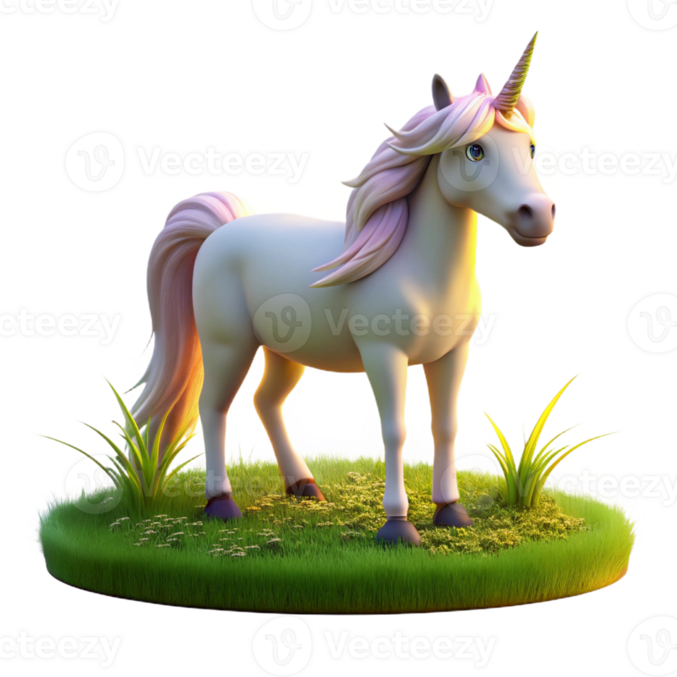vibrant abstract A Serene Unicorn Grazing in a Meadow Bat authentic png