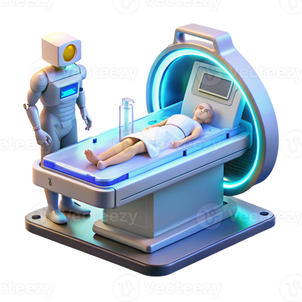 beautiful creative Futuristic Medical Bay Holographic Interface exclusive png