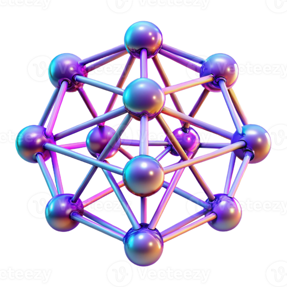 beautiful vintage A Network of Interconnected Nodes Pulsat premium png