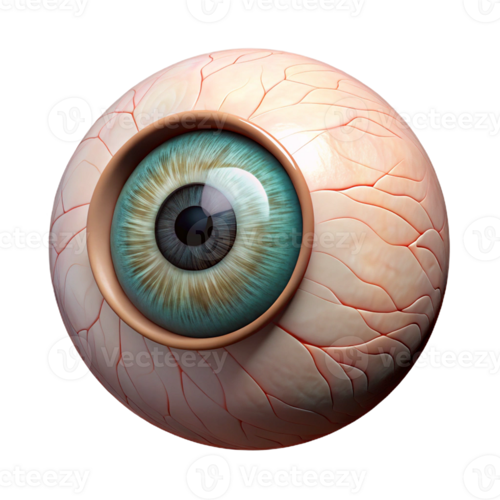 dramatic abstract Close-up of a Human Eye Digital Render premium png