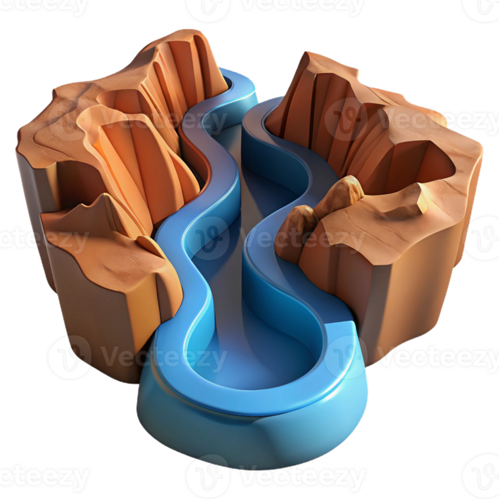 extraordinary classic A Winding River Cutting Through a Canyon professional png