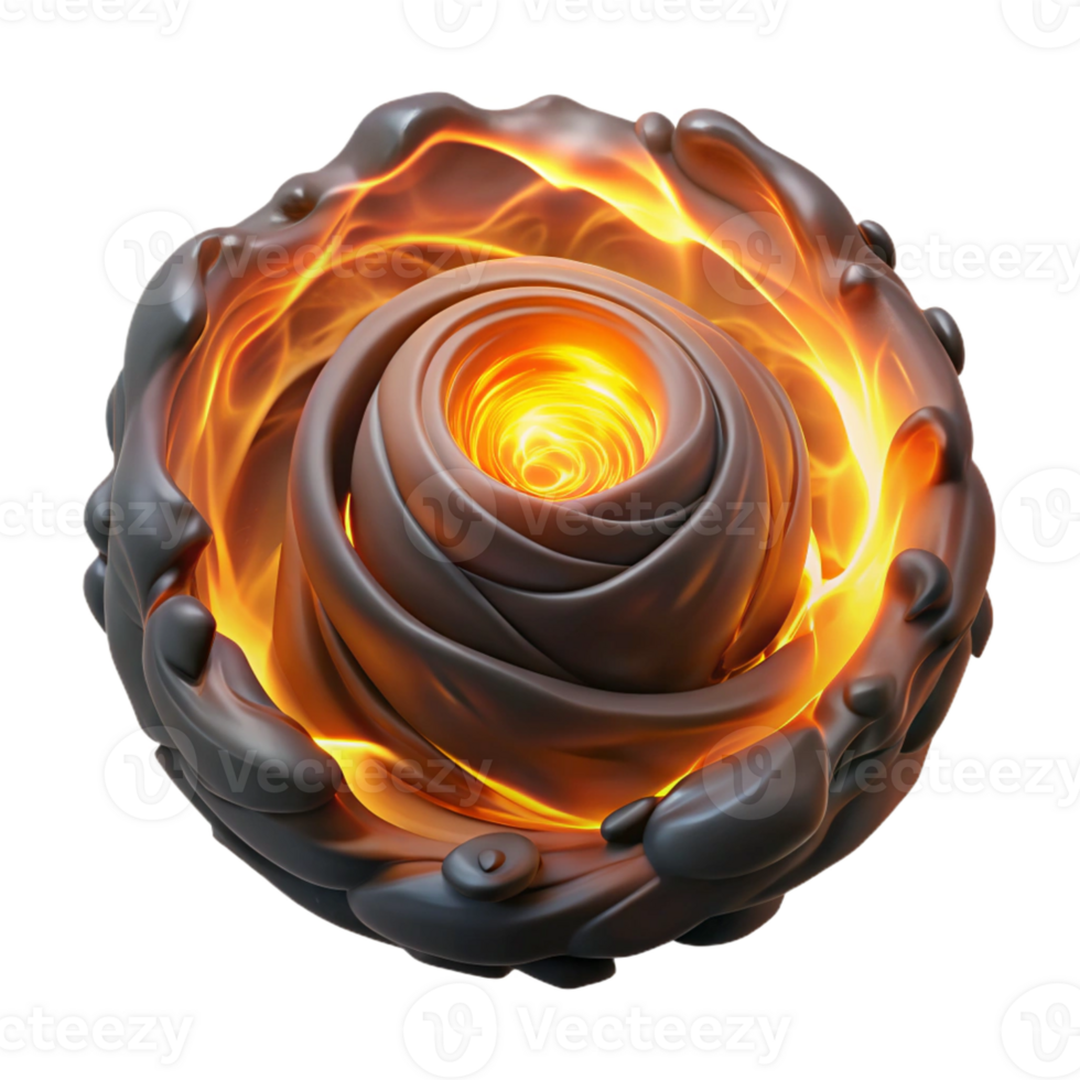 dramatic modern A Swirling Vortex of Smoke and Fire Illu high resolution png
