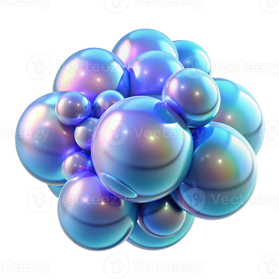 beautiful abstract A Cluster of Iridescent Bubbles Floating I authentic png
