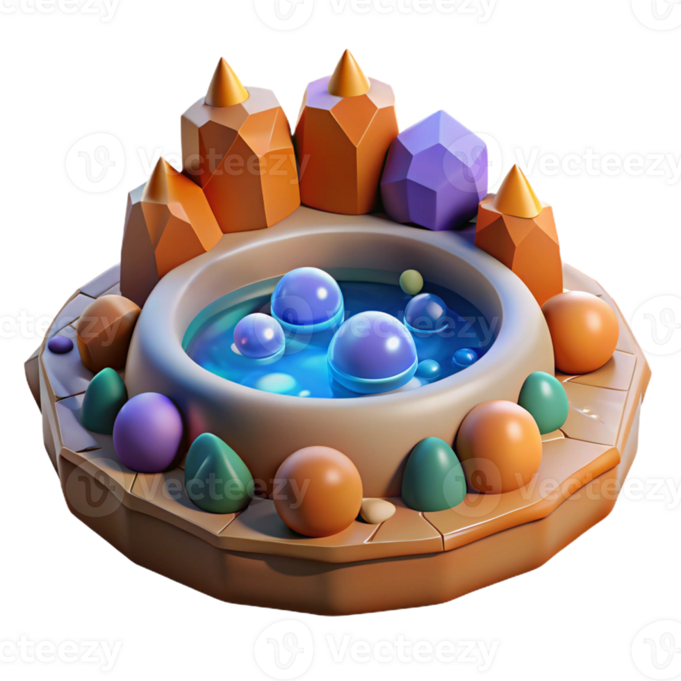 stunning creative A Bubbling Hot Spring Surrounded by Color high resolution png