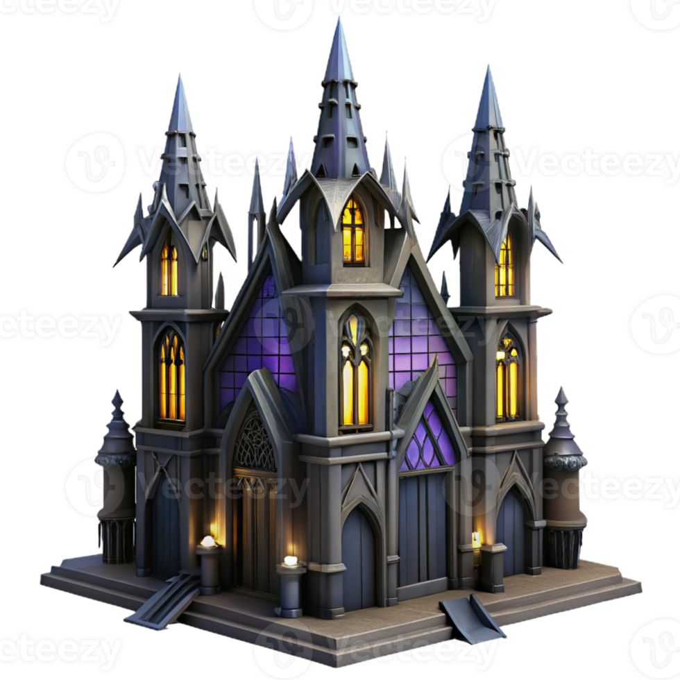 elegant classic A Towering Gothic Skyscraper with Gargoyle high resolution png