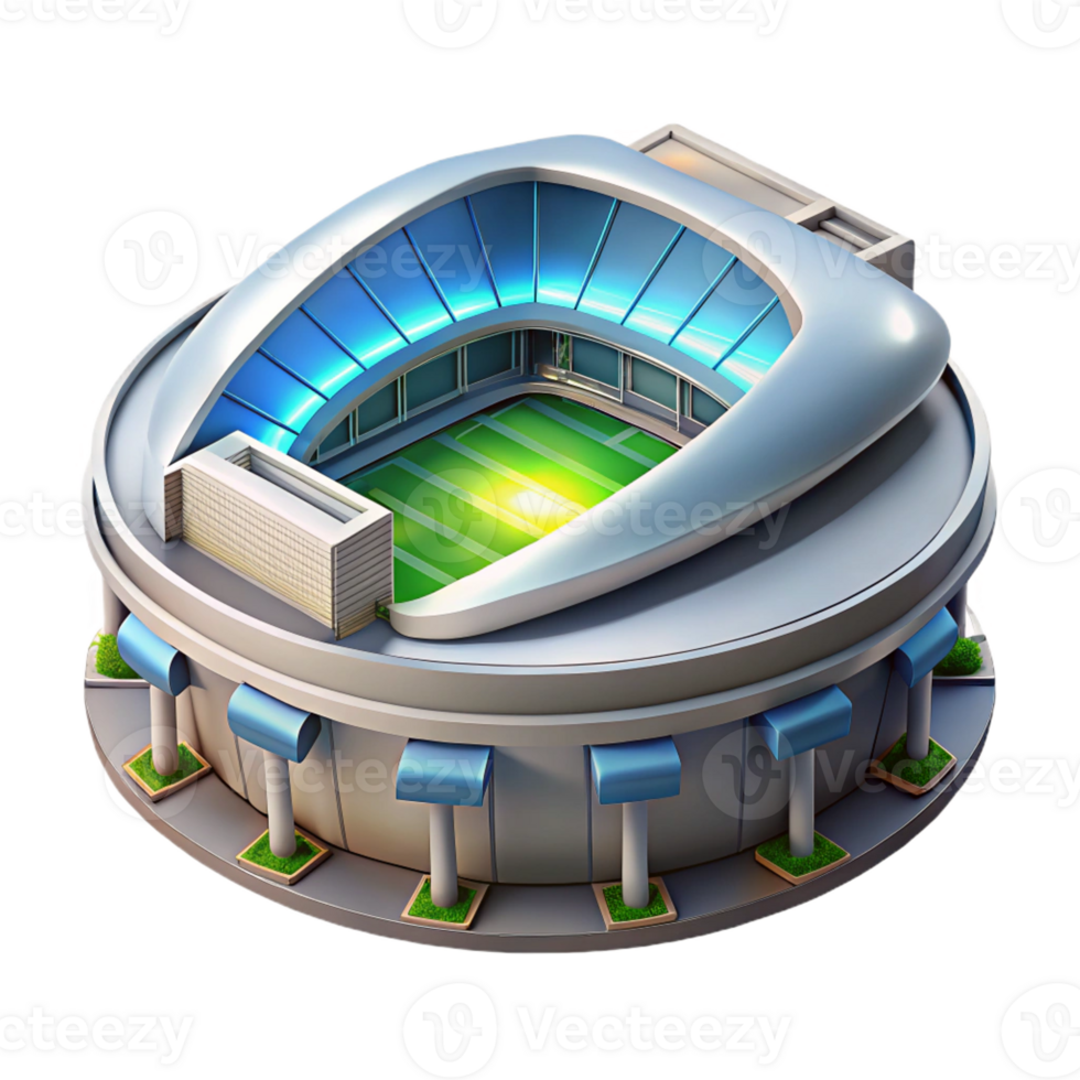 magnificent artistic A Futuristic Sports Stadium with a Retrac original png
