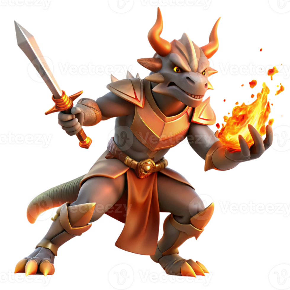 wonderful classic A Fierce Dragonborn Warrior Wielding a F high resolution png