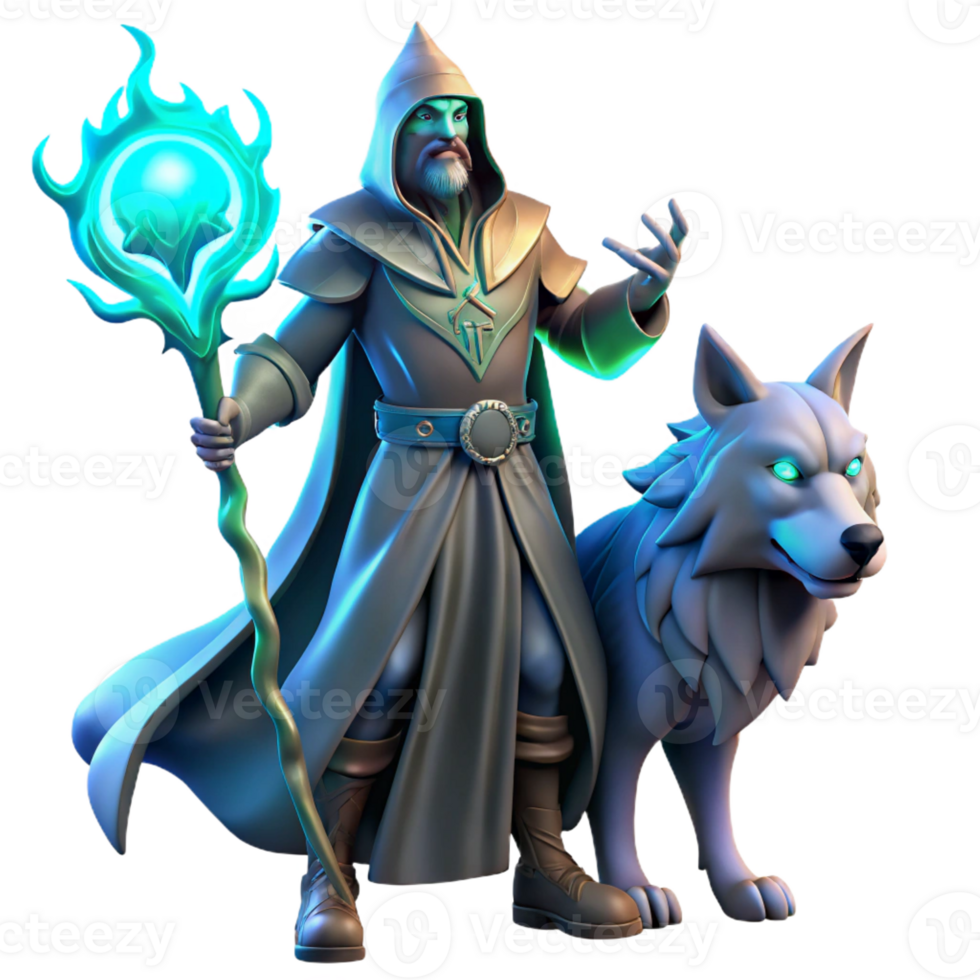 dramatic classic A Powerful Sorcerer Summoning a Spectral premium png