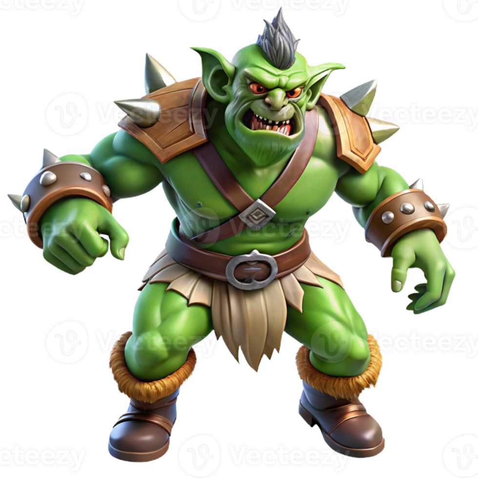 beautiful rustic A Fierce Orc Chieftain Leading a Charge exclusive png