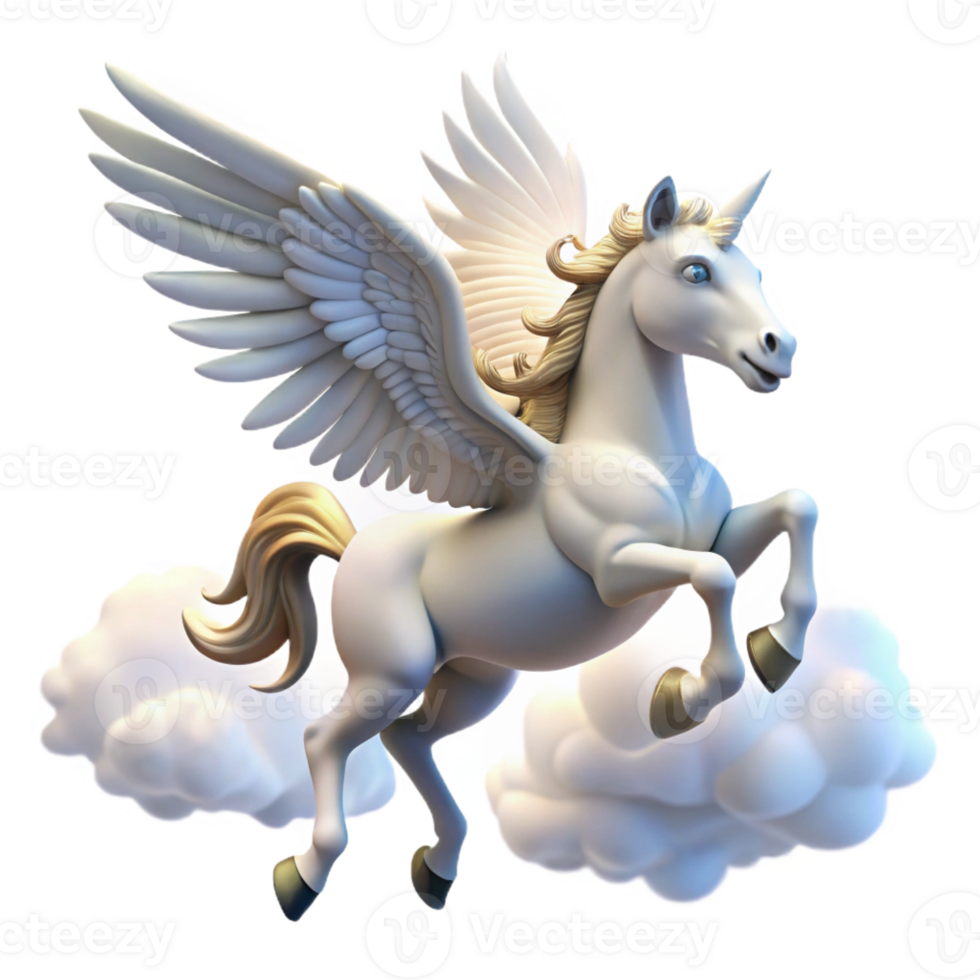 magnificent artistic A Graceful Pegasus Soaring Through the Cl original png