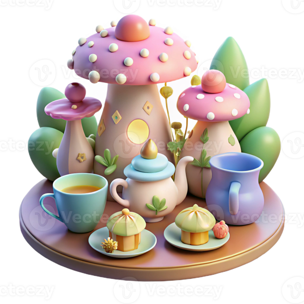 serene traditional A Whimsical Tea Party Hosted by a Group O premium png