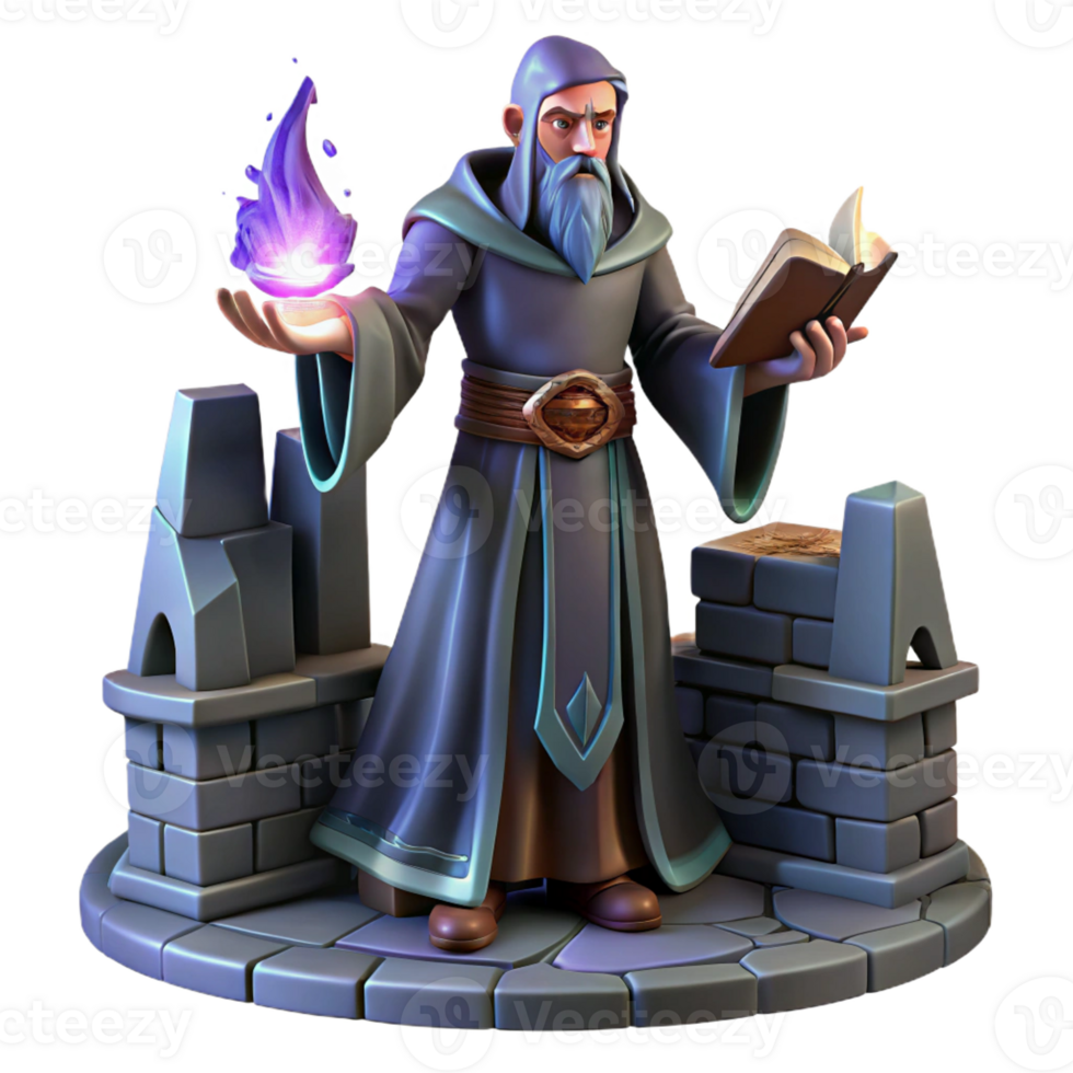 beautiful modern A Powerful Wizard Casting a Spell Within A exclusive png
