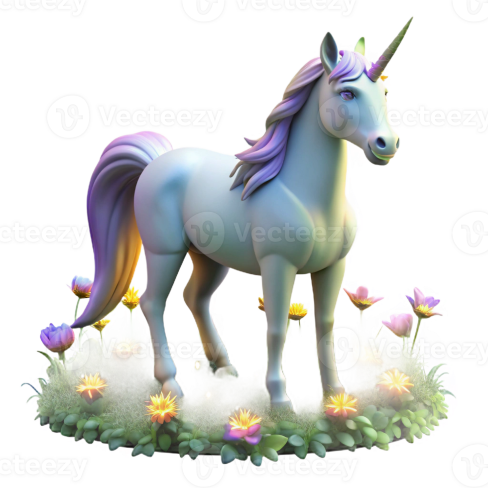 beautiful modern A Majestic Unicorn Grazing in a Field Of exclusive png