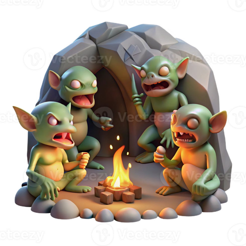 wonderful classic A Group of Goblins Feasting in a Dimly Li original png
