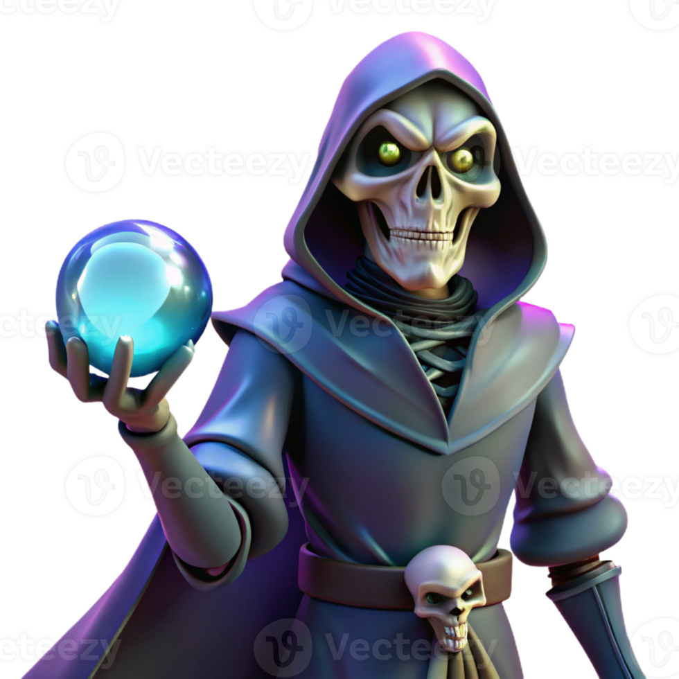 impressive traditional A Powerful Lich Holding a Glowing Orb Da 4K png