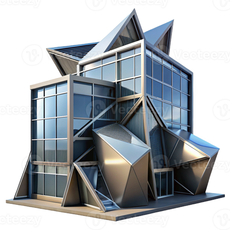 extraordinary modern A Deconstructivist Office Building with S detailed png