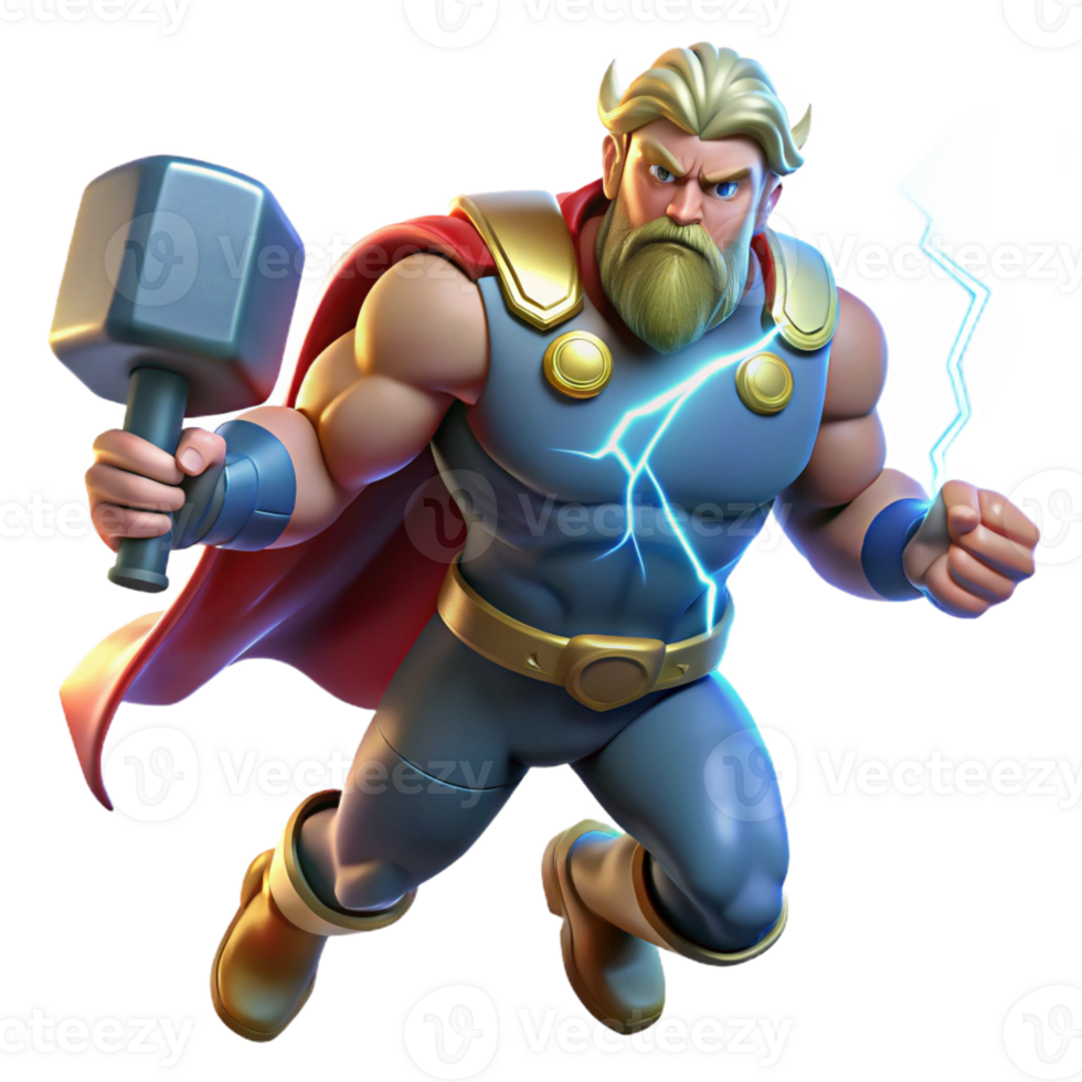 beautiful classic A Powerful Thor Summoning Lightning Wit png