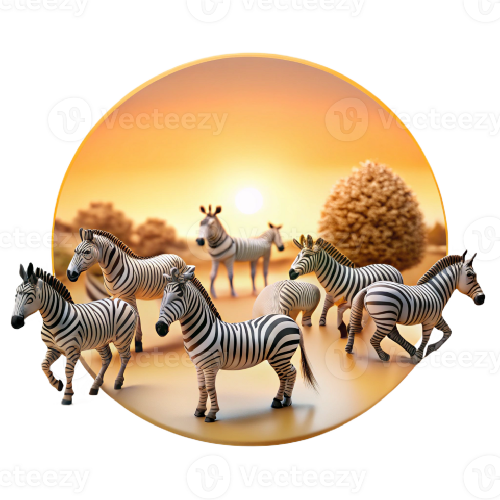wonderful traditional A Herd of Zebras Migrating Across the Sa original png
