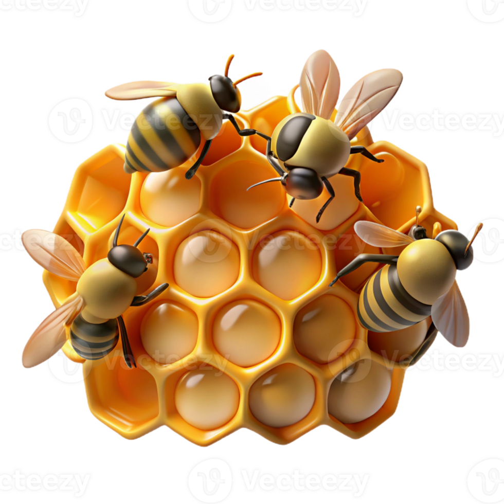 impressive modern A Swarm of Bees Buzzing Around a Honeycomb exclusive png