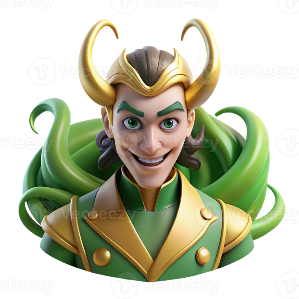magnificent traditional Loki the Trickster God with a Mischievo high resolution png