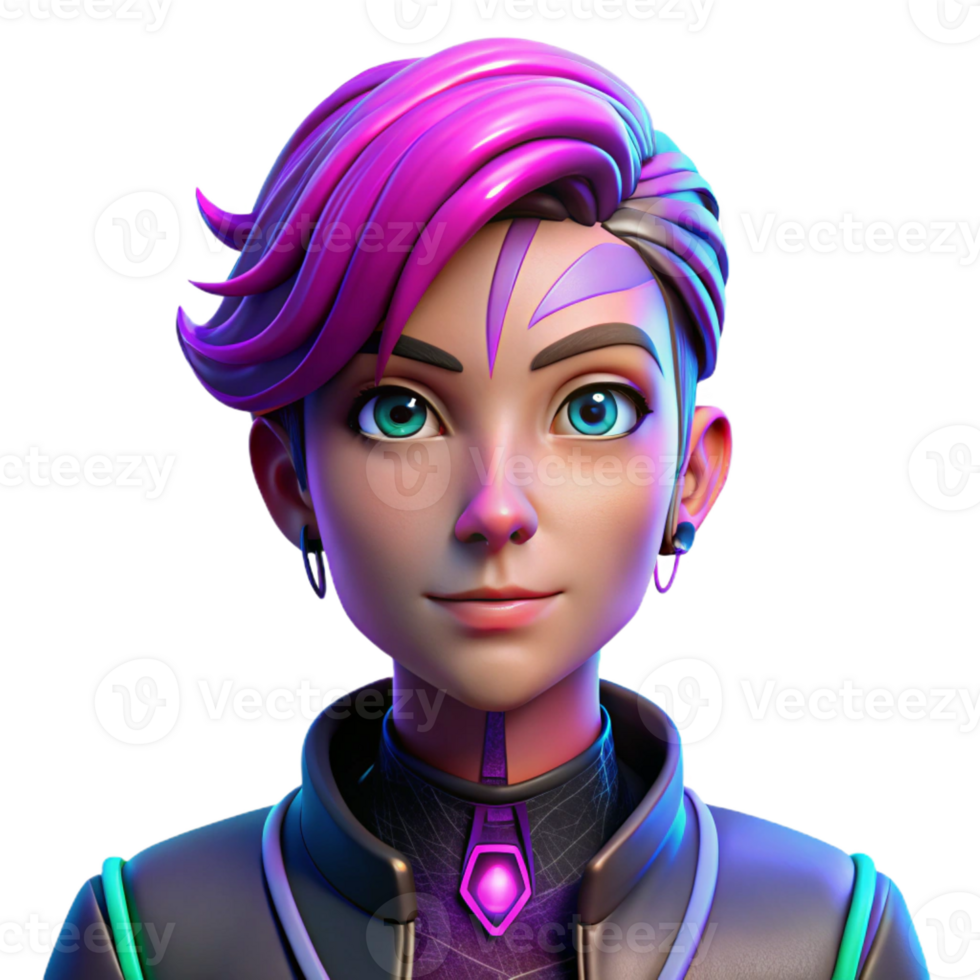 beautiful artistic Portrait of a Nonbinary Person original png