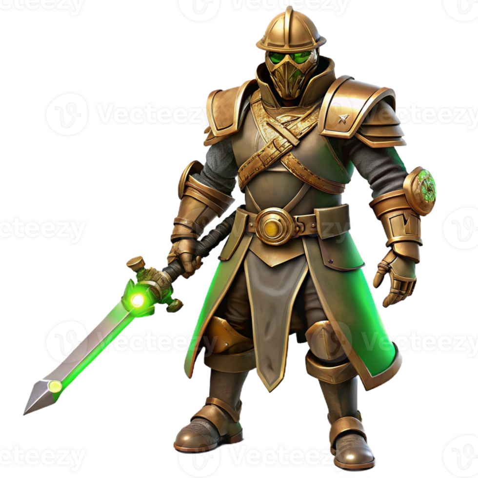dramatic modern A Steampunk Warrior Clad in Leather And exclusive png