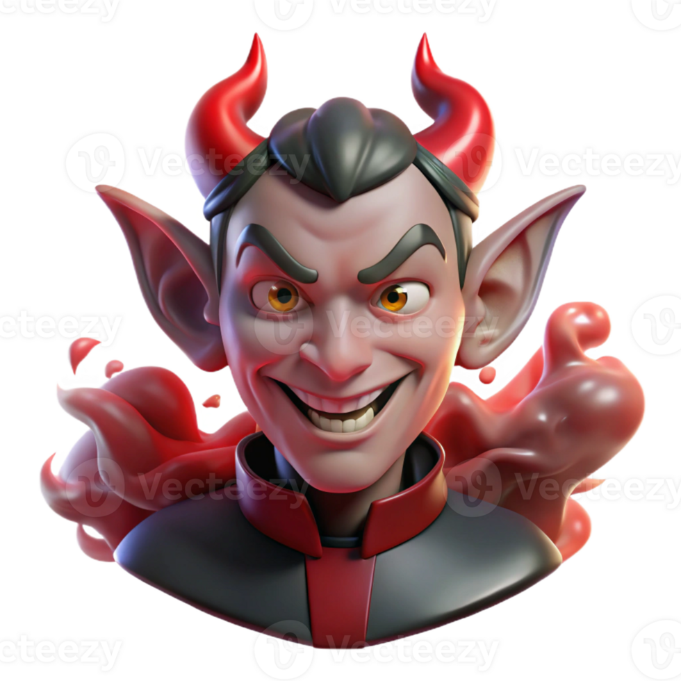 elegant rustic Portrait of a Mischievous Imp with Point premium png