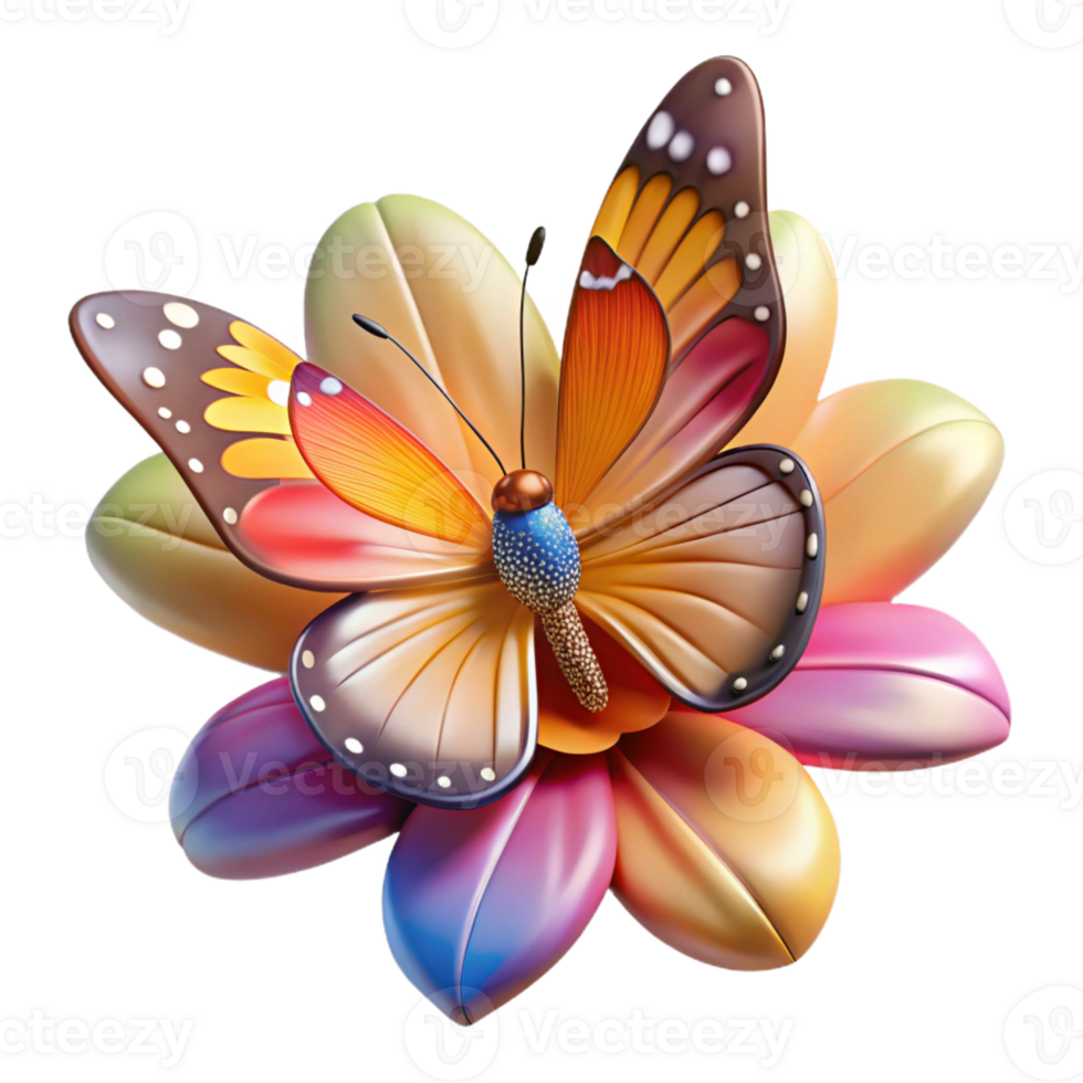 extraordinary abstract Portrait of a Butterfly with Vib png
