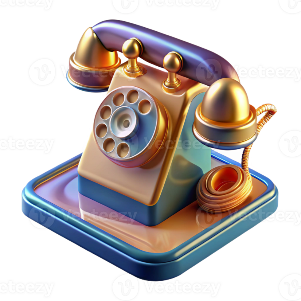 impressive classic A Vintage Rotary Telephone Melting Into high resolution png