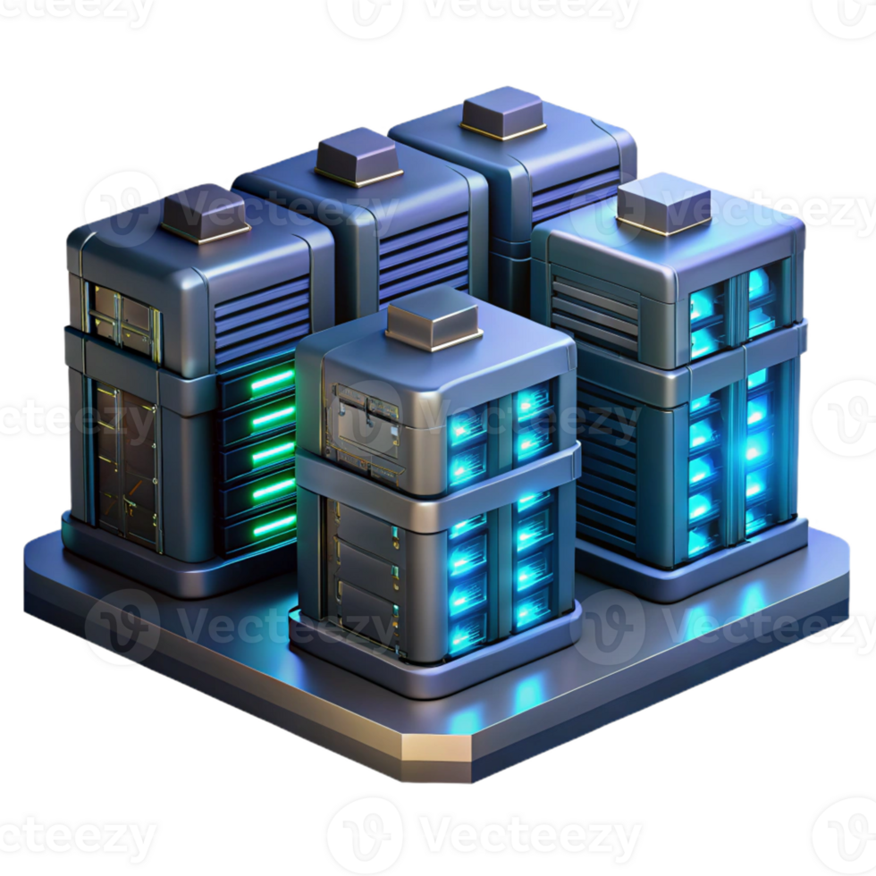 extraordinary modern A Data Center with Rows of Servers and B genuine png